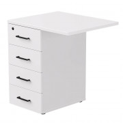 Тумба приставная Everprof EVO с топом 710х600x755 Белый