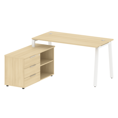 Рабочая станция с тумбой на А-образном м/к БА.РС-СТС-2.3 (L) Рабочая станция с тумбой на А-образном м/к БА.РС-СТС-2.3 (L)