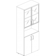 Шкаф высокий широкий O.ST-1.4 R white