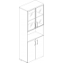 Шкаф высокий широкий O.ST-1.4 R white Onix Шкаф высокий широкий O.ST-1.4 R white Onix