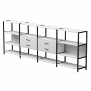 Набор стеллажных систем №4 Everprof EVO 3245x385x1120 Белый/Черный