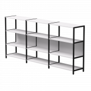 Набор стеллажных систем №3 Everprof EVO 2440x385x1120 Белый/Черный