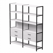 Набор стеллажных систем №7 Everprof EVO 1635x385x1840 Белый/Черный