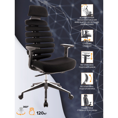 Кресло Everprof Ergo Black Ткань Черный Кресло Everprof Ergo Black Ткань Черный