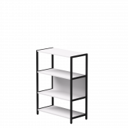 Стеллаж металлический средний Everprof EVO 830х385x1120 Белый/Черный