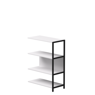 Полустеллаж металлический средний Everprof EVO 805х385x1120 Белый/Черный Полустеллаж металлический средний Everprof EVO 805х385x1120 Белый/Черный