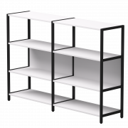 Набор стеллажных систем №1 Everprof EVO 1635x385x1120 Белый/Черный
