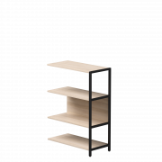 Полустеллаж металлический средний Everprof EVO 805х385x1120 Дуб Соната/Черный