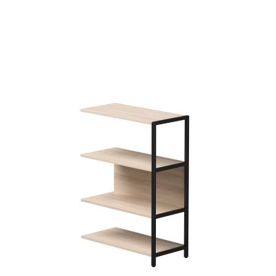 Полустеллаж металлический средний Everprof EVO 805х385x1120 Дуб Соната/Черный Полустеллаж металлический средний Everprof EVO 805х385x1120 Дуб Соната/Черный
