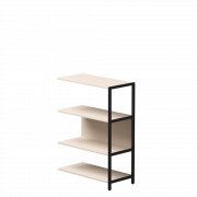 Полустеллаж металлический средний Everprof EVO 805х385x1120 Кашемир/Черный