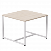 Стол журнальный Everprof EVO 604х604х460 Дуб Соната/Белый