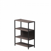 Стеллаж металлический средний Everprof EVO 830х385x1120 Дуб Пасадена/Черный