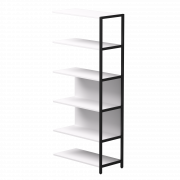 Полустеллаж металлический высокий Everprof EVO 805х385x1840 Белый/Черный
