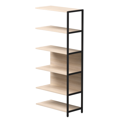 Полустеллаж металлический высокий Everprof EVO 805х385x1840 Дуб Соната/Черный Полустеллаж металлический высокий Everprof EVO 805х385x1840 Дуб Соната/Черный