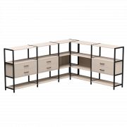 Набор стеллажных систем №15 Everprof EVO 2440x2020x1120 Кашемир/Черный