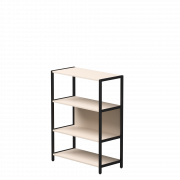 Стеллаж металлический средний Everprof EVO 830х385x1120 Кашемир/Черный