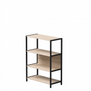 Стеллаж металлический средний Everprof EVO 830х385x1120 Дуб Соната/Черный