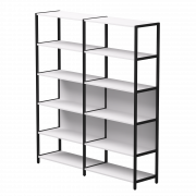Набор стеллажных систем №6 Everprof EVO 1635x385x1840 Белый/Черный