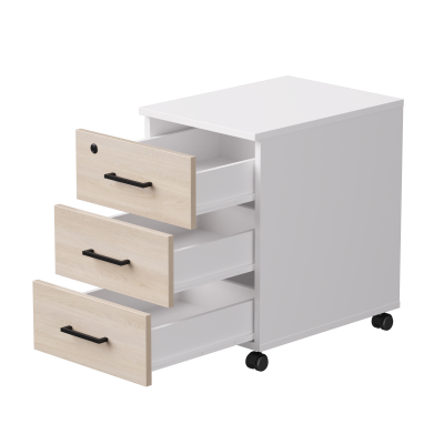 Тумба мобильная Everprof EVO 406х540х608 Белый/Белый/Дуб Соната Тумба мобильная Everprof EVO 406х540х608 Белый/Белый/Дуб Соната