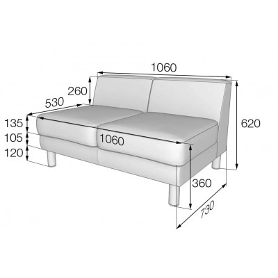 Секция 2-местная Evolution EVO2 Секция 2-местная Evolution EVO2