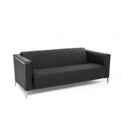 Диван двухместный VISPO 2 Dakota black Dollaro 501 black stitch 1
