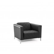 Кресло VISPO 1 Dakota black Dollaro 501 black stitch 1