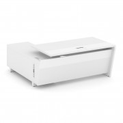 Корнер Стол руководителя с опорной тумбой, правый COR.SRT-18.E-2(R) / /Металл Бел