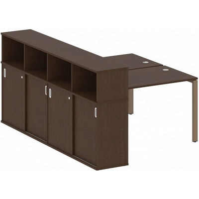 Рабочая станция с шкафом-купе на П-образном м/к БП.РС-СШК-4.2 Рабочая станция с шкафом-купе на П-образном м/к БП.РС-СШК-4.2